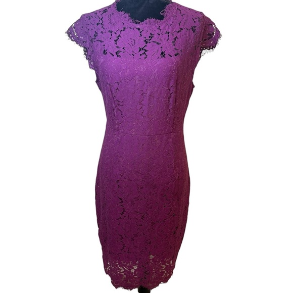 Merokeety | Plum Sleeveless Lace Cocktail Dress | Sz M - Picture 2 of 10